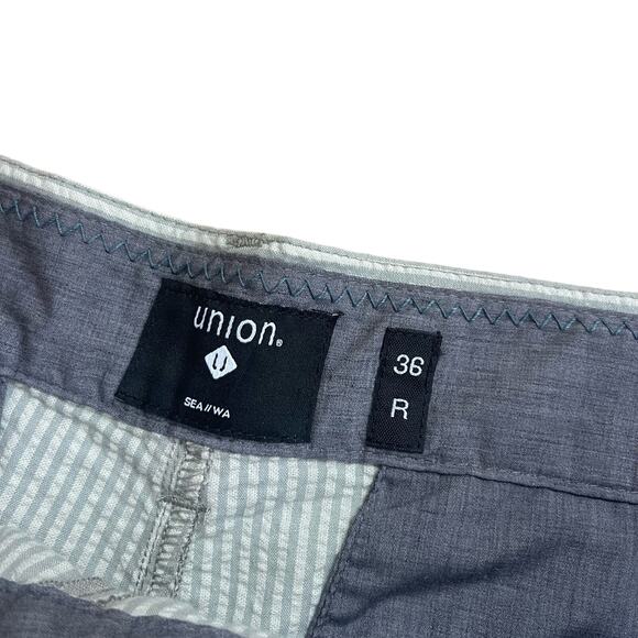 Union Men's Striped Seersucker Chino Shorts Size 36 Regular - Picture 5 of 5